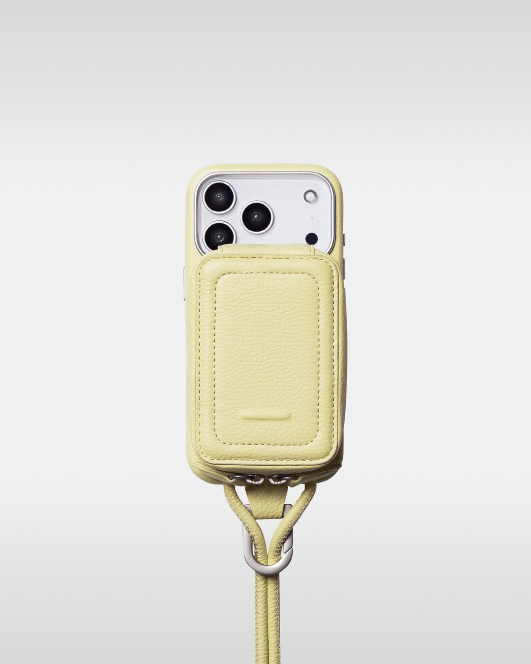 レザーストラップ + iPhoneケースセット - バターイエロー