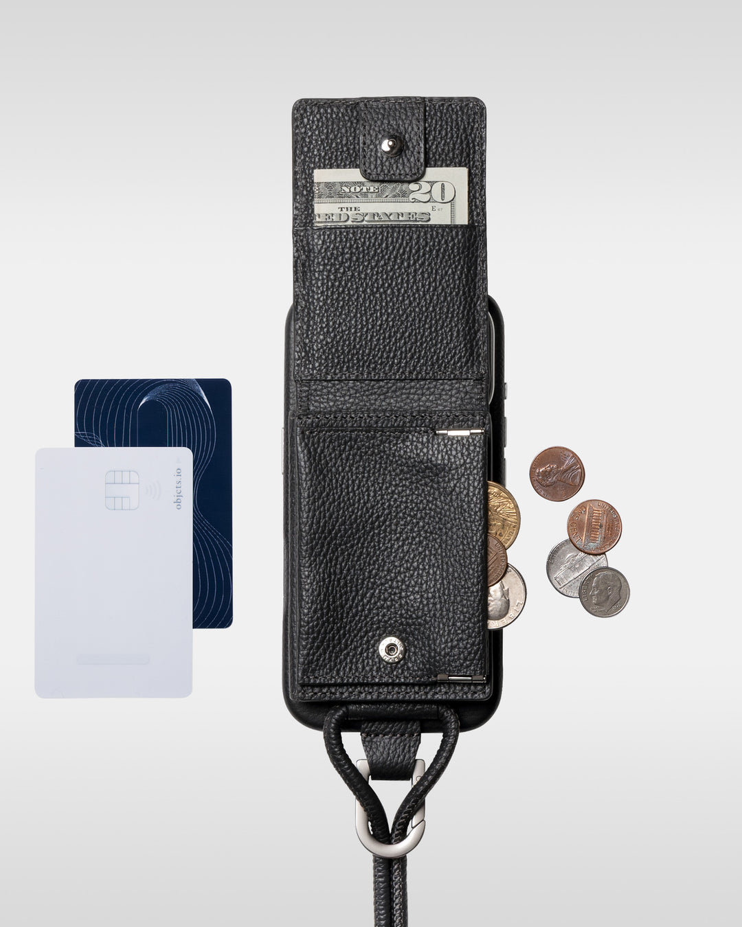 レザーストラップ + iPhoneケースセット - チャコール