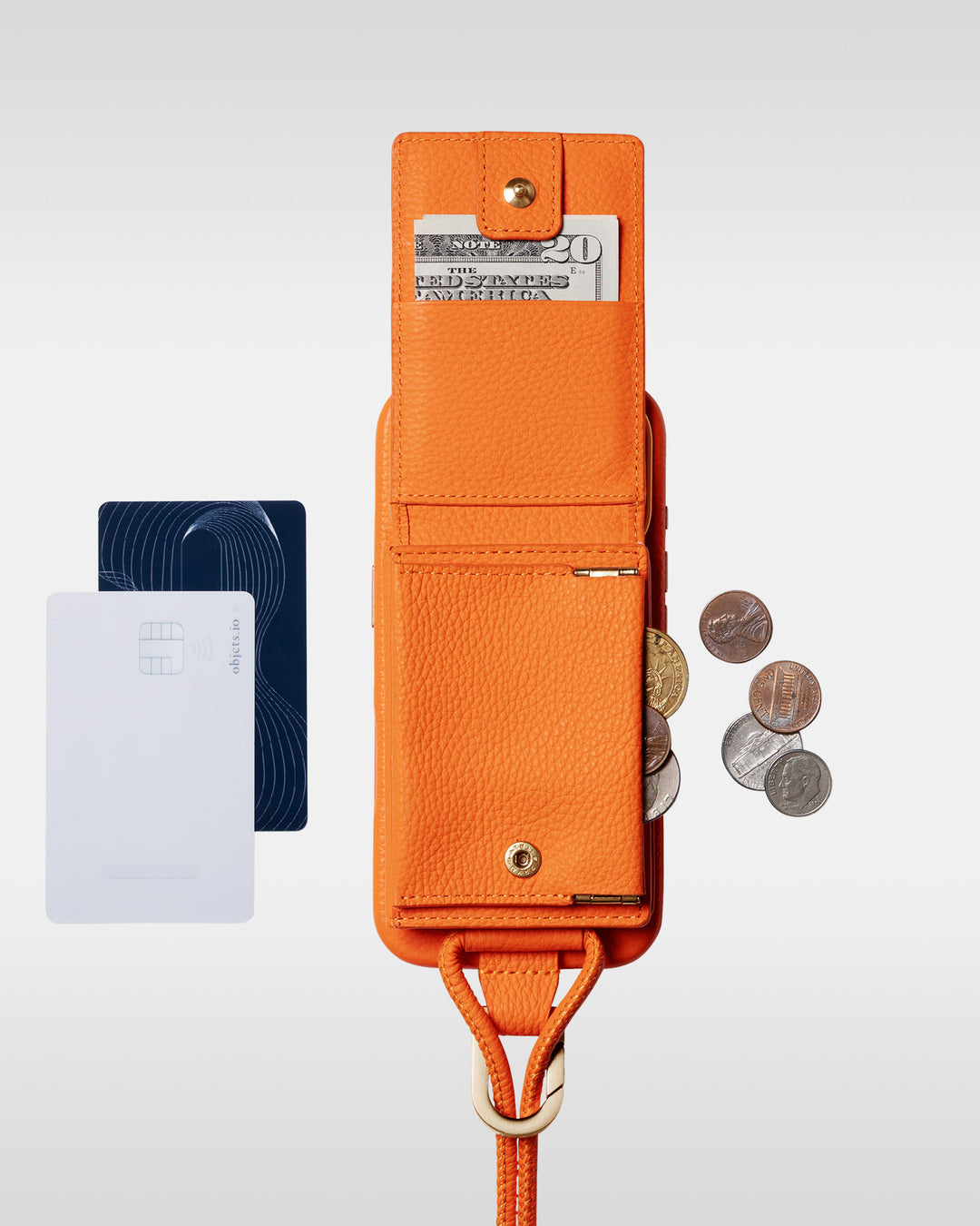 レザーストラップ + iPhoneケースセット - パンプキン