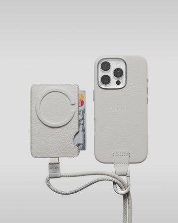 デタッチャブルストラップ + iPhoneケースセット - ブラック