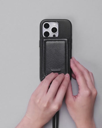 レザーストラップ + iPhoneケースセット - グレージュ