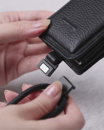 デタッチャブルストラップ + iPhoneケースセット - ブラック