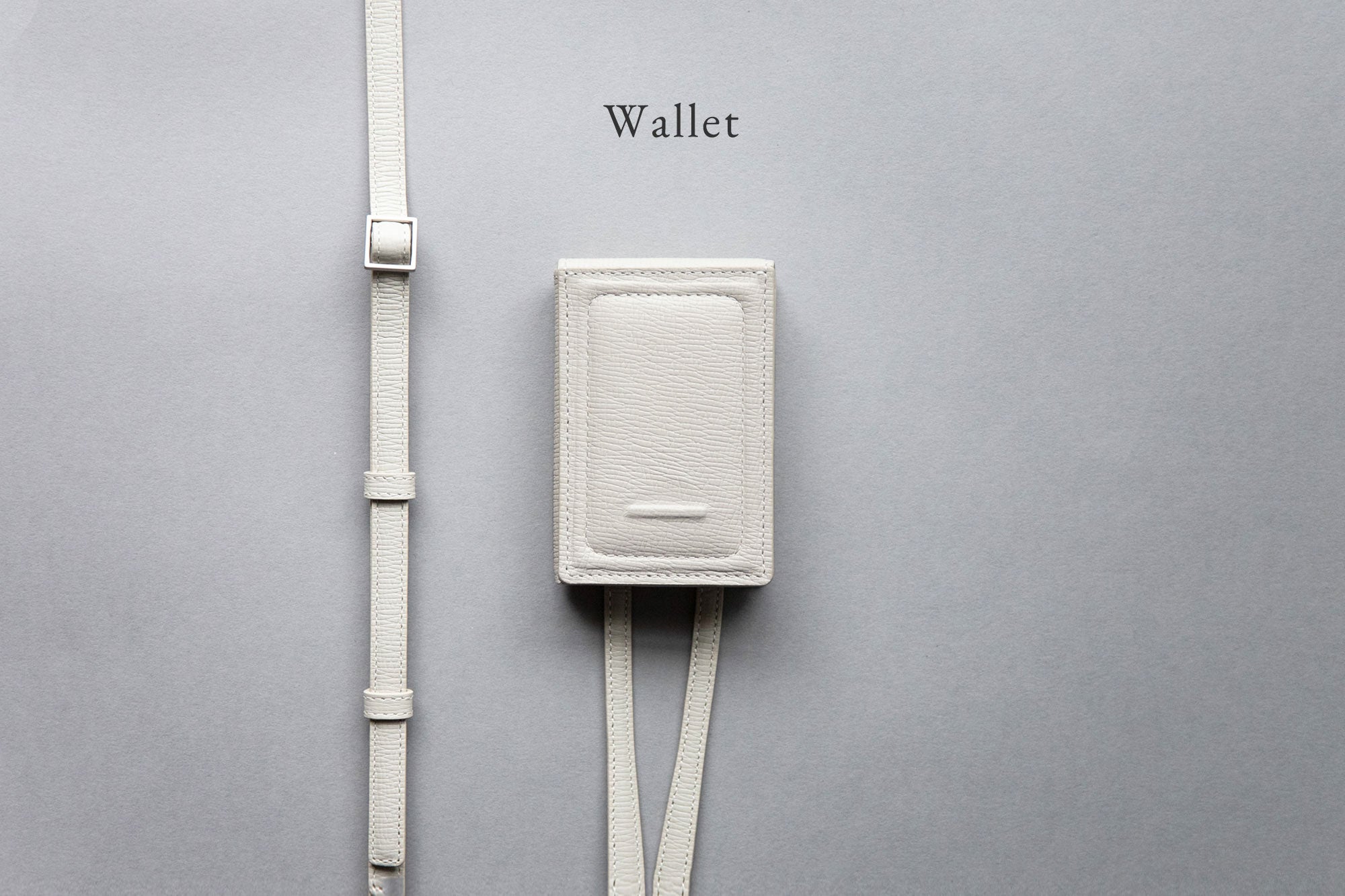 アジャスタブルレザーストラップ付iPhoneアクセサリー - ホワイト 