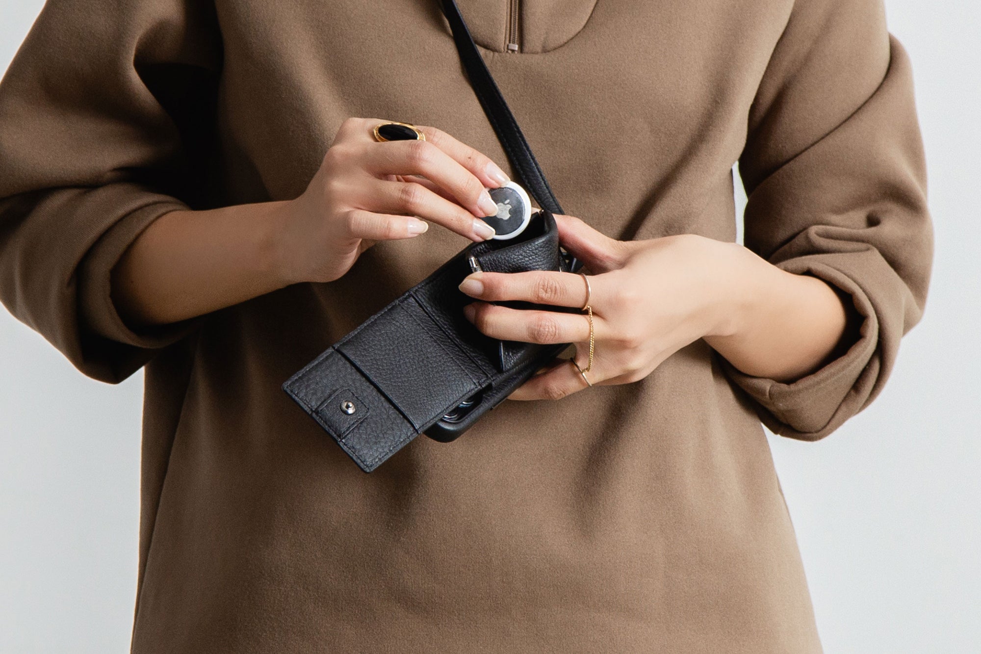 Magsafe iPhone Case + Crossbody Accessories Set - Black